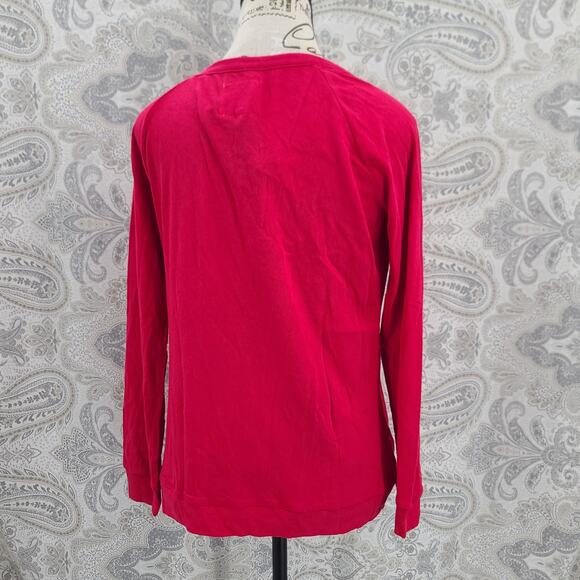 Chaser sz med 100% cotton long sleeve red fall casual soft cozy - Picture 2 of 10